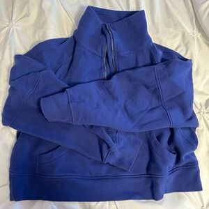 EEEEUC Lululemon scuba cropped funnel neck - royal blue M/L